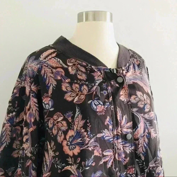New Free People Bomber Jacket Coat Sz L - Picture 7 of 12